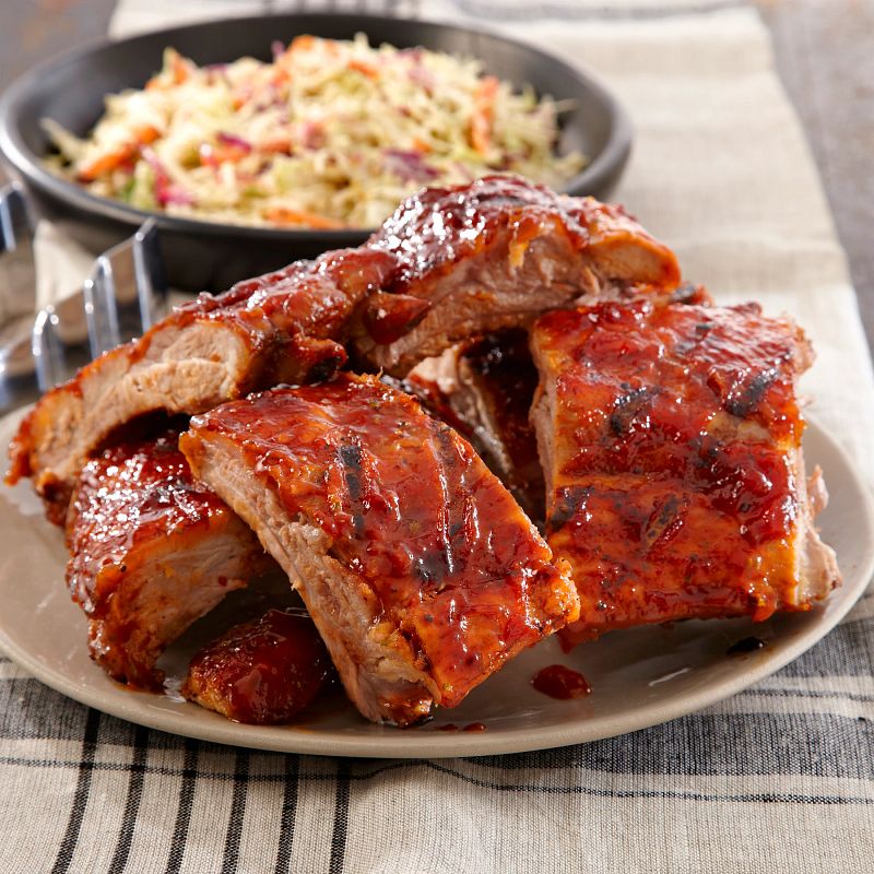 Costillas de Cerdo en Salsa BBQ (Porción Individual)